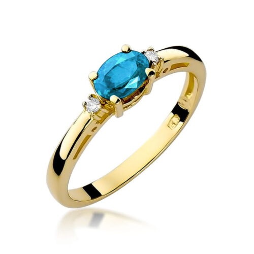 Pierścionek W0006 Topaz Swiss 0,50ct żółte złoto