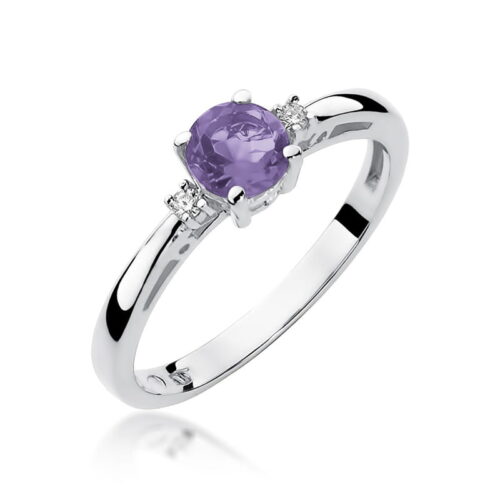 Pierścionek W0010 Ametyst 0,50ct białe złoto