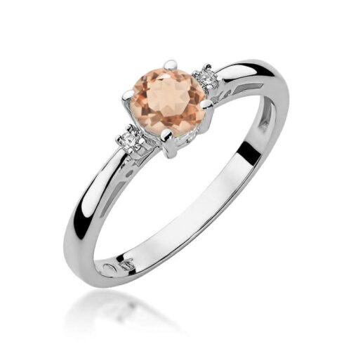 Pierścionek W0010 Morganit 0,40ct białe złoto