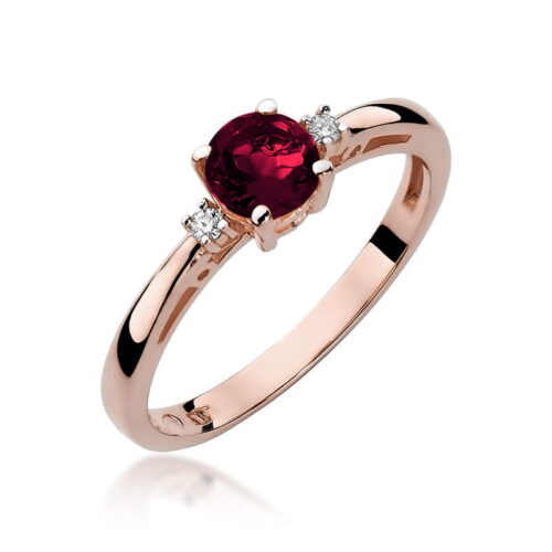 Pierścionek W0010 Granat 0,60ct różowe złoto