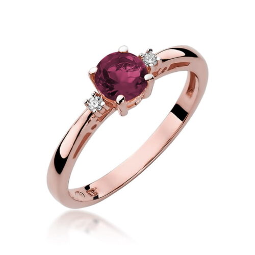 Pierścionek W0010 Rubin 0,60ct różowe złoto
