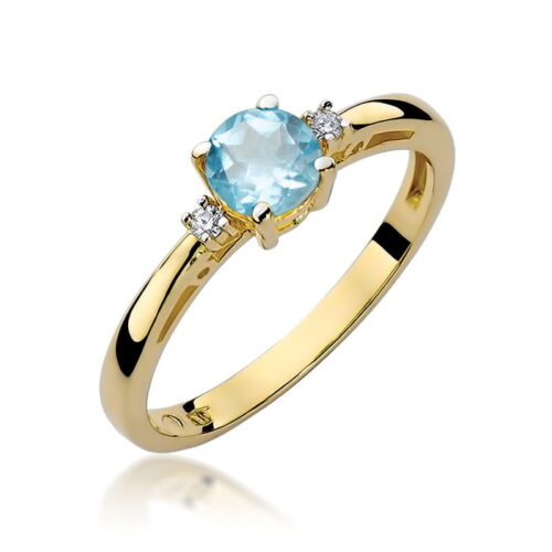 Pierścionek W0010 Topaz Swiss 0,50ct żółte złoto