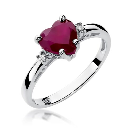Pierścionek W0012 Rubin 1,70ct białe złoto