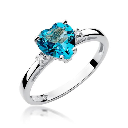 Pierścionek W0012 Topaz Swiss 1,20ct białe złoto