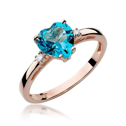 Pierścionek W0012 Topaz Swiss 1,20ct różowe złoto