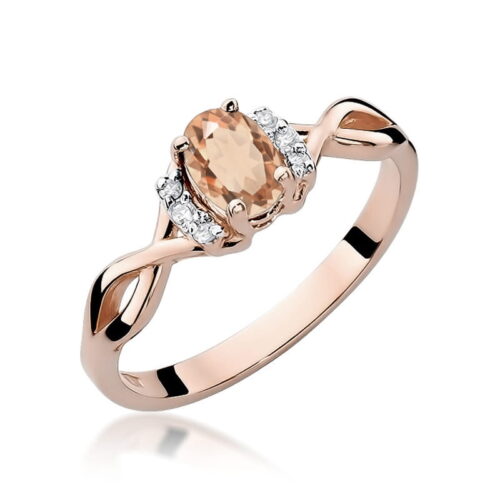 Pierścionek W0019 Morganit 0,40ct różowe złoto