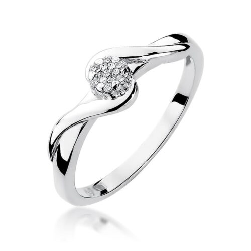 Pierścionek W0022 z diamentami żółte złoto