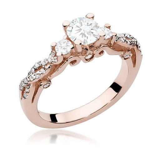 Pierścionek W0023 Diament 0,70ct różowe złoto