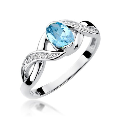 Pierścionek W0028 Topaz Swiss 0,50ct białe złoto