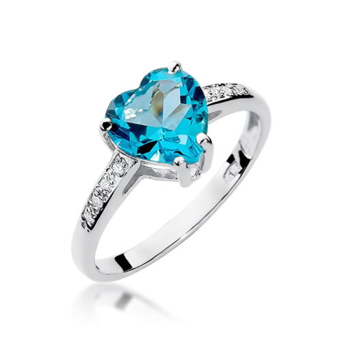 Pierścionek W0031 Topaz Swiss 1,20ct białe złoto