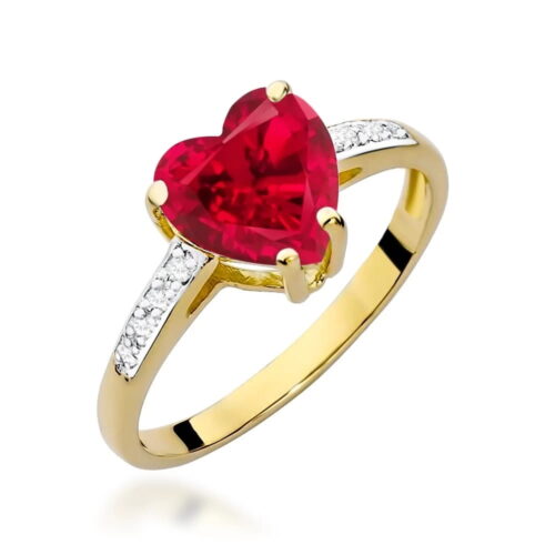 Pierścionek W0031 Rubin 1,70ct żółte złoto