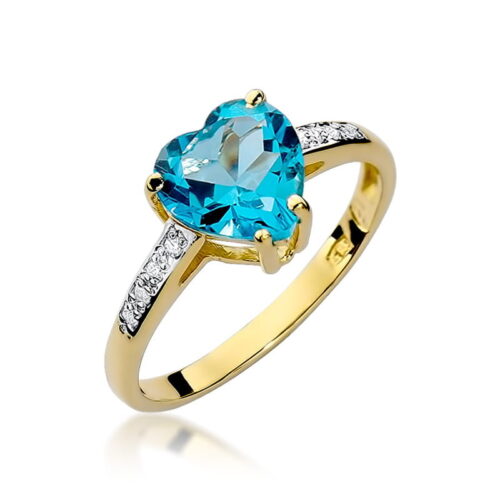 Pierścionek W0031 Topaz Swiss 1,20ct żółte złoto