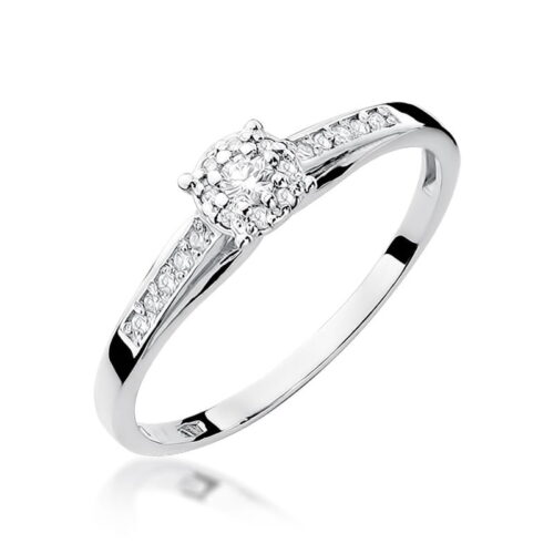 Pierścionek W0034 Diament 0,04ct białe złoto