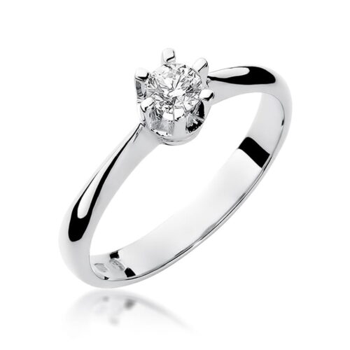 Pierścionek W0036 Diament 0,23ct białe złoto