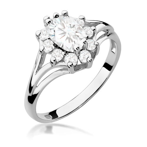 Pierścionek W0037 Diament Laboratoryjny 0,70ct białe złoto