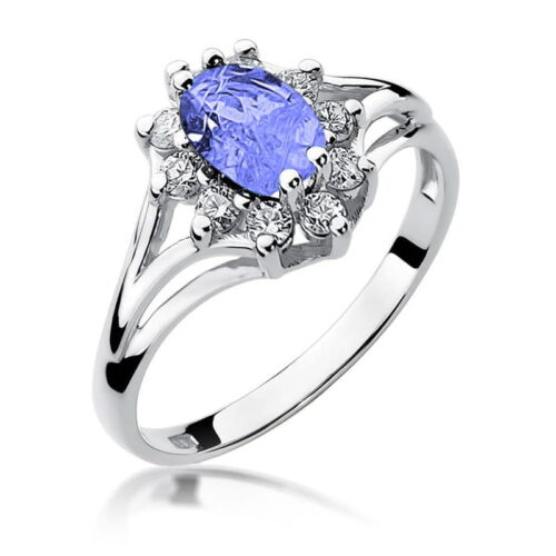 Pierścionek W0037 Tanzanit 0,70ct białe złoto