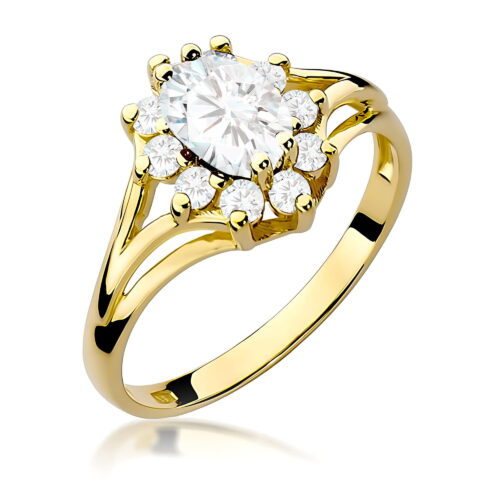 Pierścionek W0037 Diament Laboratoryjny 0,70ct żółte złoto