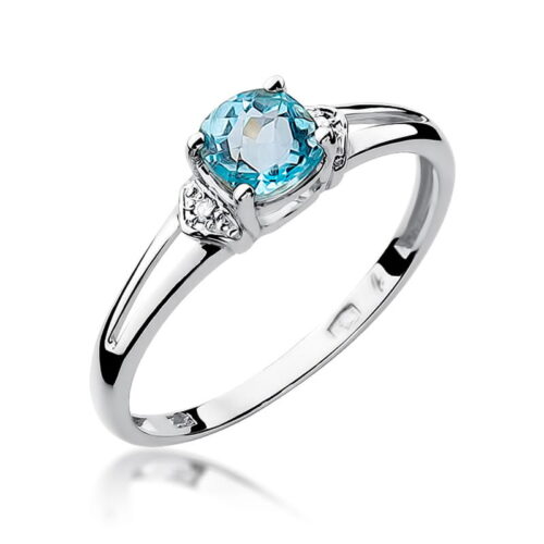 Pierścionek W0039 Topaz Swiss 0,70ct białe złoto
