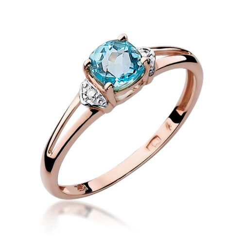 Pierścionek W0039 Topaz Swiss 0,70ct różowe złoto