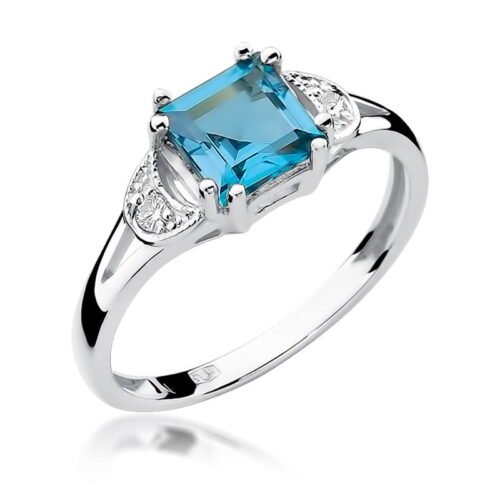 Pierścionek W0040B Topaz Swiss 1,40ct białe złoto