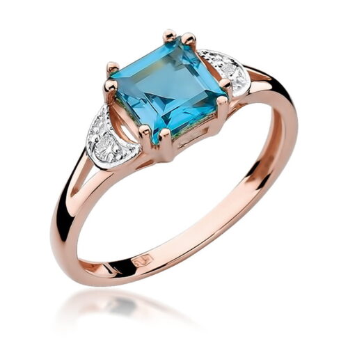 Pierścionek W0040B Topaz Swiss 1,40ct różowe złoto