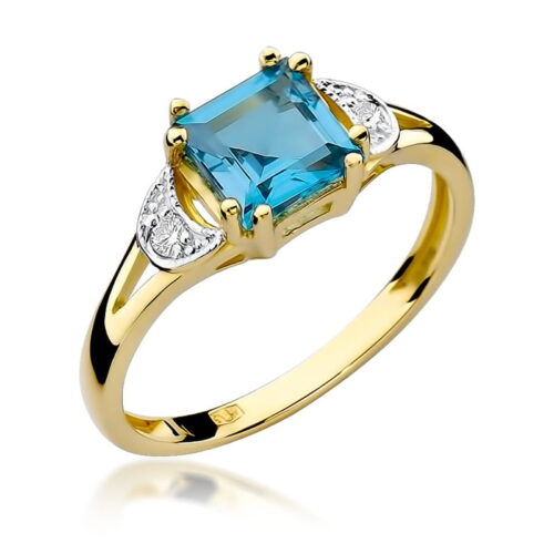 Pierścionek W0040B Topaz Swiss 1,40ct żółte złoto