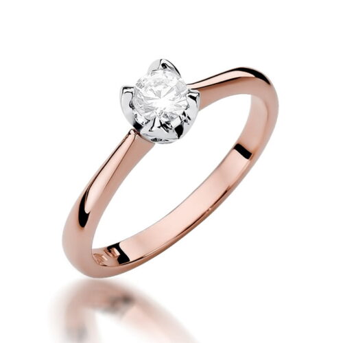 Pierścionek W0047 Diament 0,30ct różowe złoto