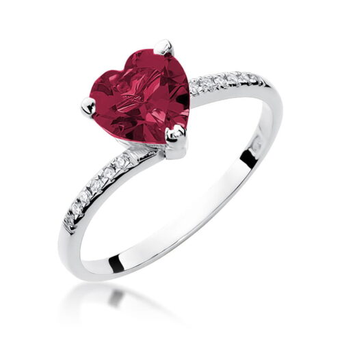 Pierścionek W0050 Rubin 1,70ct białe złoto