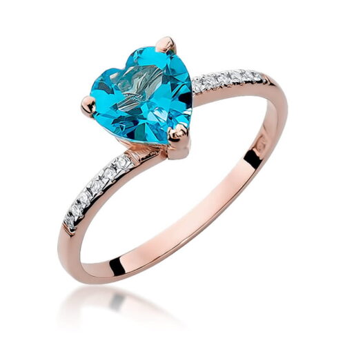 Pierścionek W0050 Topaz Swiss 1,20ct różowe złoto