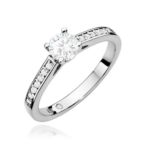 Pierścionek W0052 Diament Laboratoryjny 0,50ct białe złoto