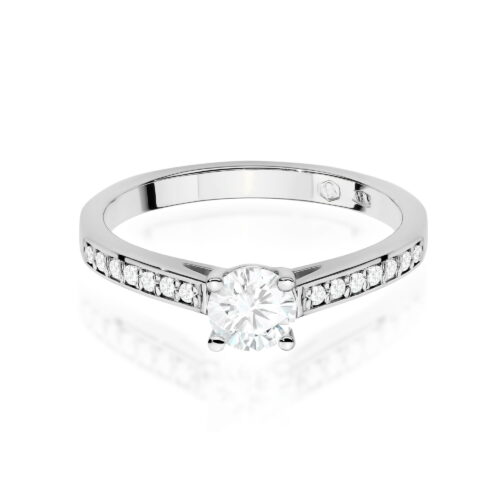 Pierścionek W0052 Diament Laboratoryjny 0,50ct białe złoto