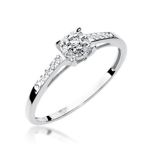 Pierścionek W0055 Diament 0,04ct białe złoto