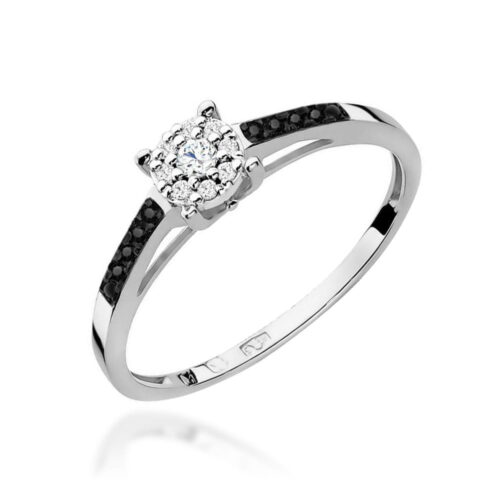 Pierścionek W0055 Diament 0,04ct białe złoto