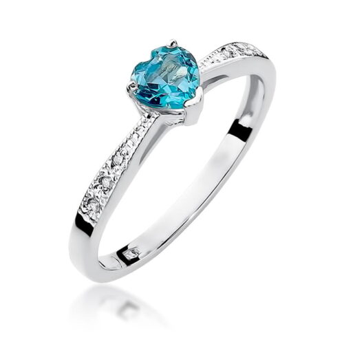Pierścionek W0065 Topaz Swiss 0,50ct białe złoto