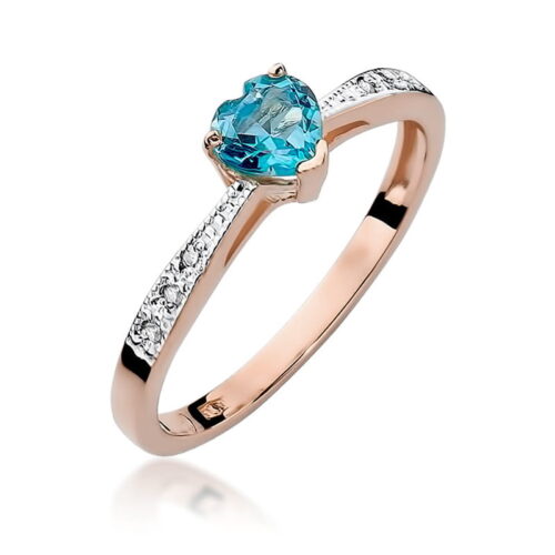 Pierścionek W0065 Topaz Swiss 0,50ct różowe złoto