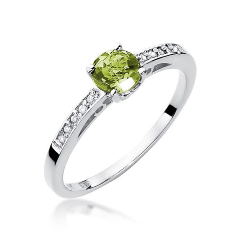 Pierścionek W0066 Oliwin 0,60ct białe złoto