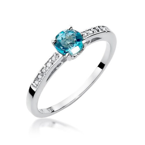 Pierścionek W0066 Topaz Swiss 0,50ct białe złoto