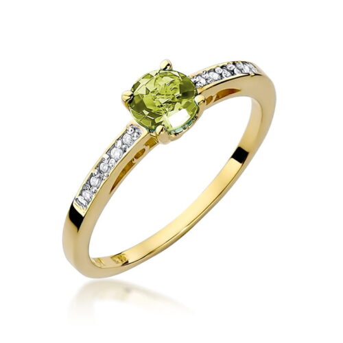 Pierścionek W0066 Oliwin 0,60ct żółte złoto