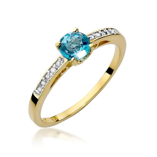 Pierścionek W0066 Topaz Swiss 0,50ct żółte złoto