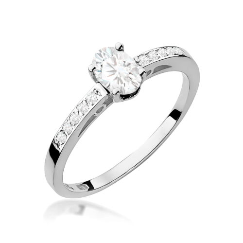 Pierścionek W0067 Diament laboratoryjny 0,40ct białe złoto