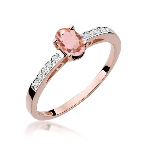 Pierścionek W0067 Morganit 0,40ct różowe złoto