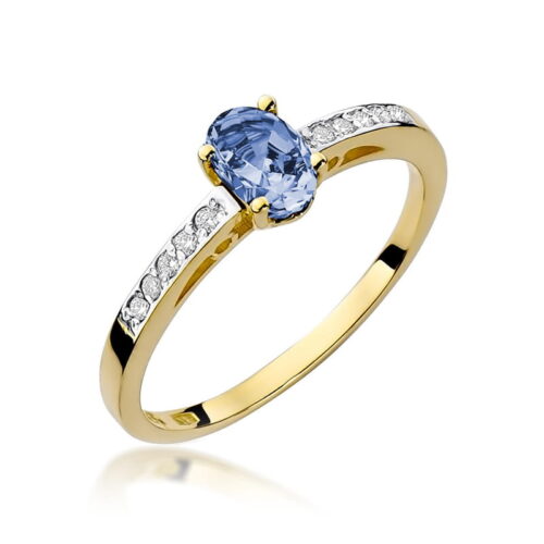 Pierścionek W0067 Tanzanit 0,40ct żółte złoto