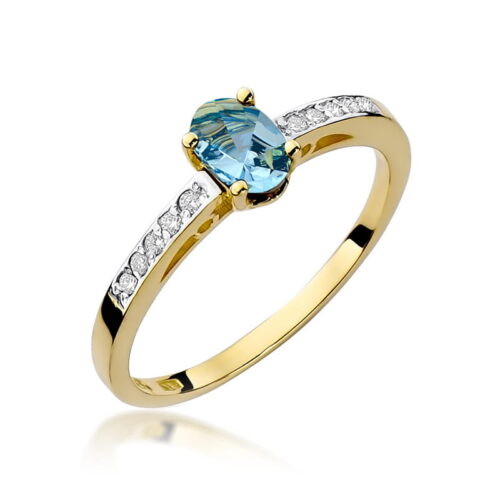 Pierścionek W0067 Topaz Swiss 0,50ct żółte złoto