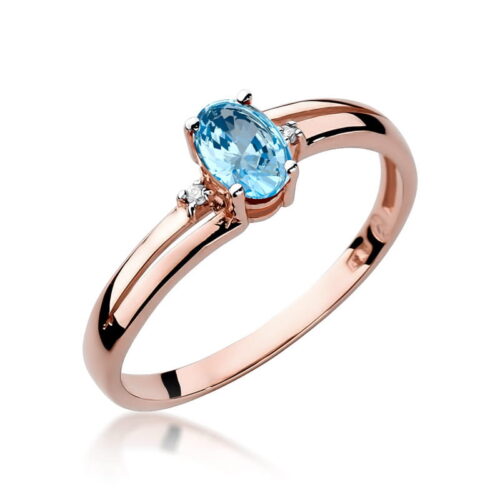 Pierścionek W0068 Topaz Swiss 0,50ct różowe złoto