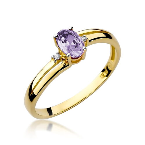 Pierścionek W0068 Tanzanit 0,40ct żółte złoto