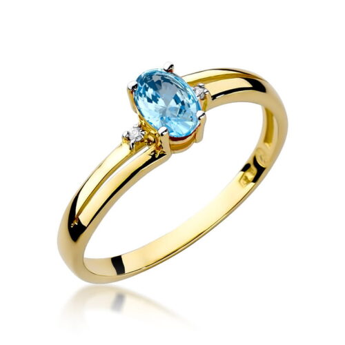 Pierścionek W0068 Topaz Swiss 0,50ct żółte złoto