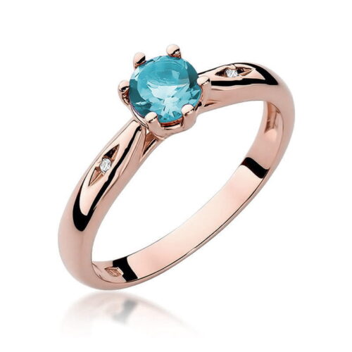 Pierścionek W0074 Topaz Swiss 0,50ct różowe złoto