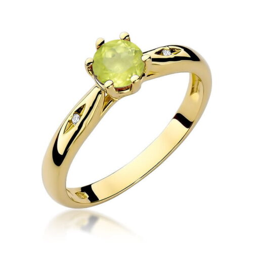 Pierścionek W0074 Oliwin 0,60ct żółte złoto