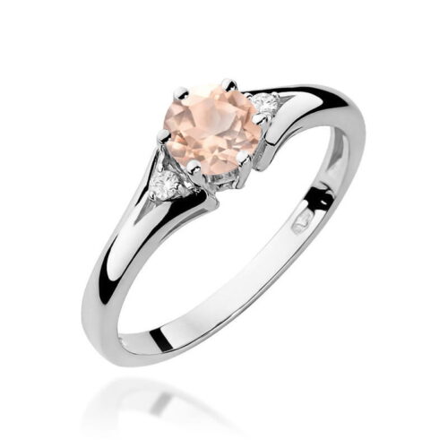 Pierścionek W0076 Morganit 0,40ct białe złoto