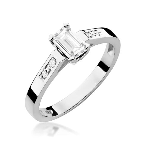 Pierścionek W0078 Diament Laboratoryjny 0,60ct białe złoto